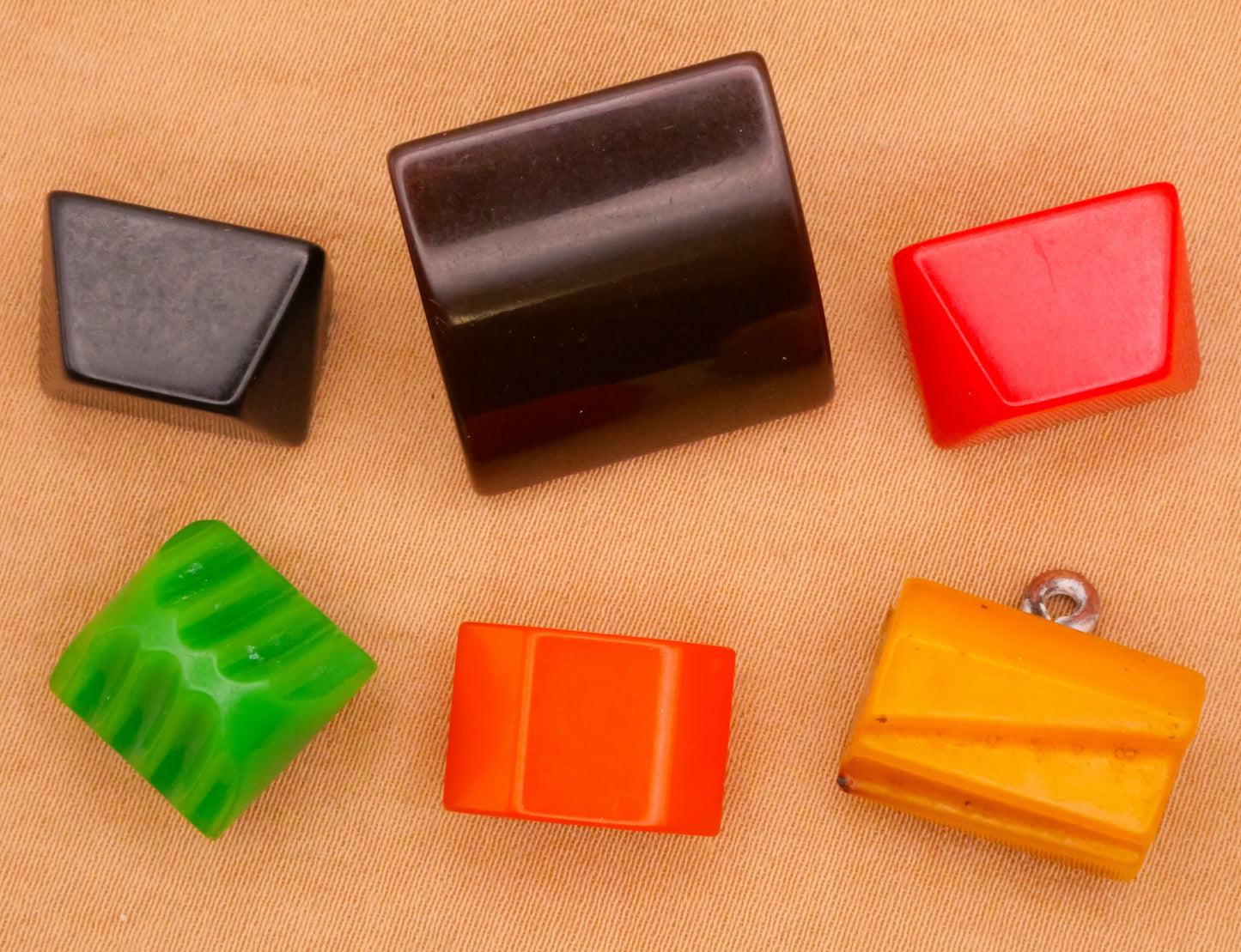 Geometric Unusual Shapes Bakelite or Early Plastic Button Various 9-21mm