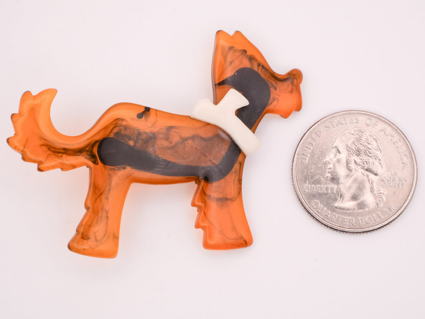 Scottie Yorkshire Terrier Lea Stein Look Large Vintage Plastic Button 42x58mm