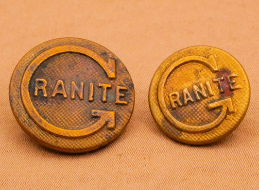 Granite Overall Workwear Verbal Brass Metal Button Various 15-19mm