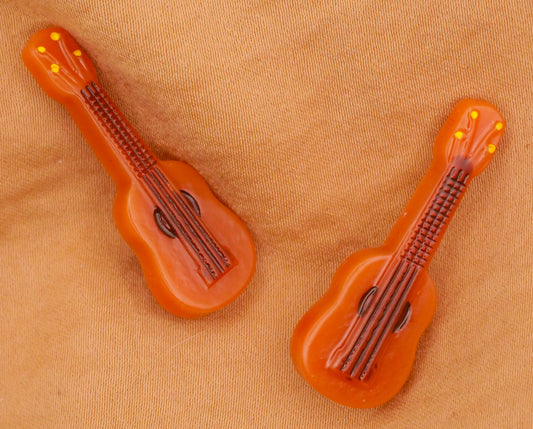 Guitar Ukulele Plastic Pair of Buttons 12x35mm