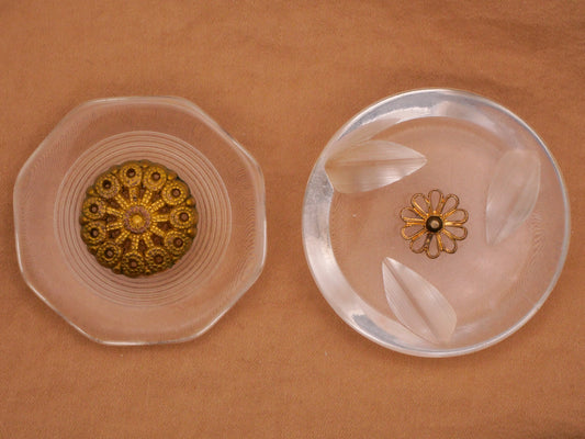 Lucite Metal Center Medallion Large Vintage Plastic Button Various 42-44mm