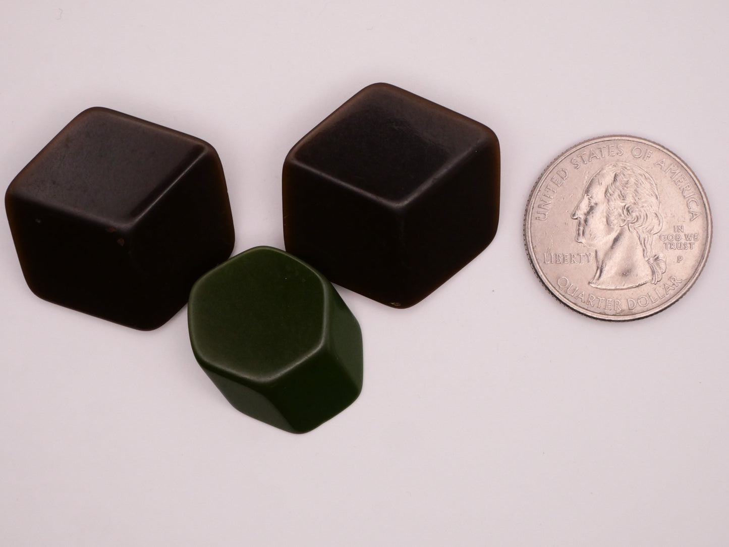 3D Look Cube or Hexagon Column Bakelite Early Plastic Button Various 20-29mm