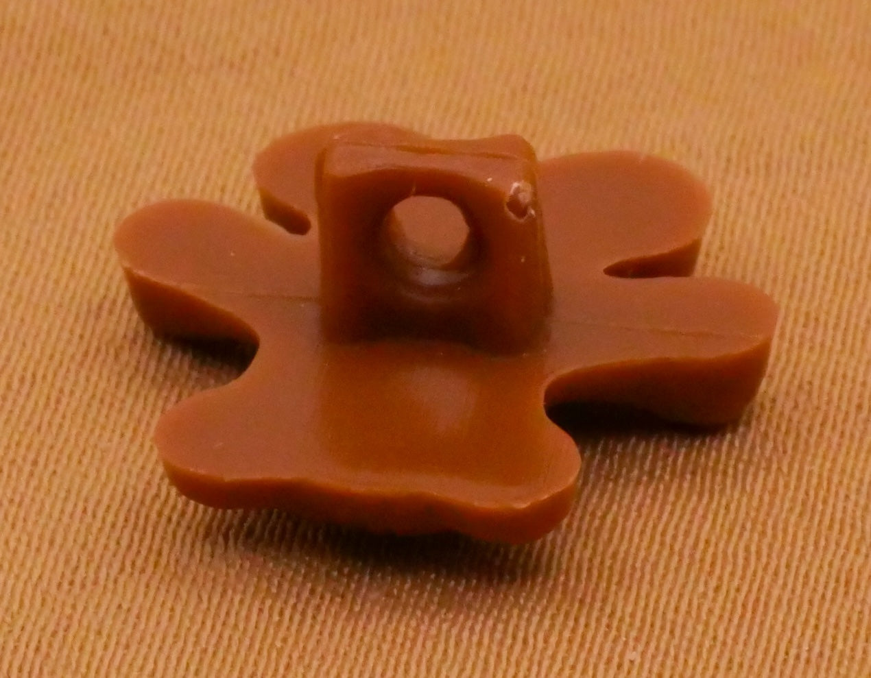 Teddy Bear Vintage Brown Plastic Button 15-17mm