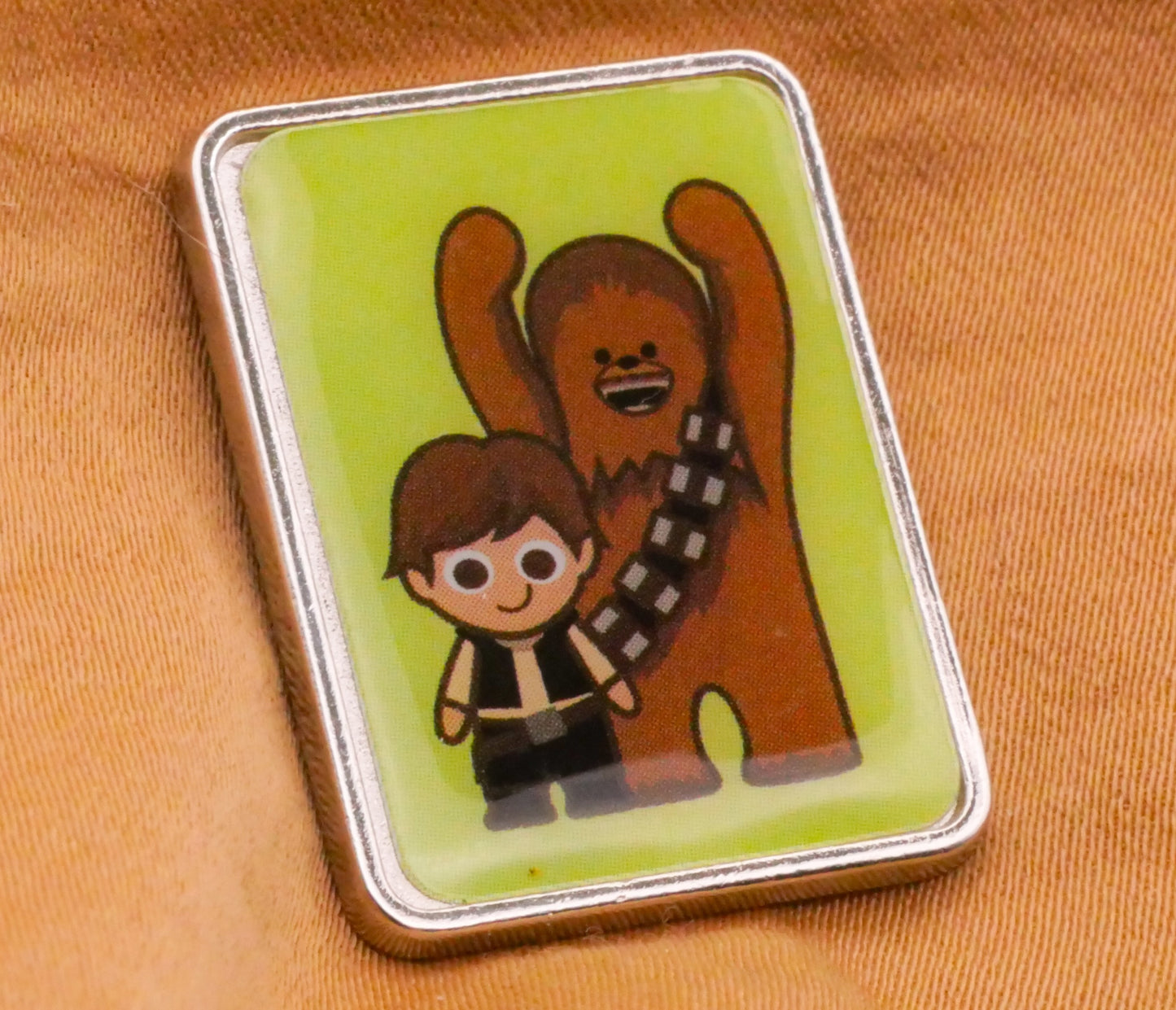Star Wars Han Solo Chewbacca Character Metal Button 20x26mm
