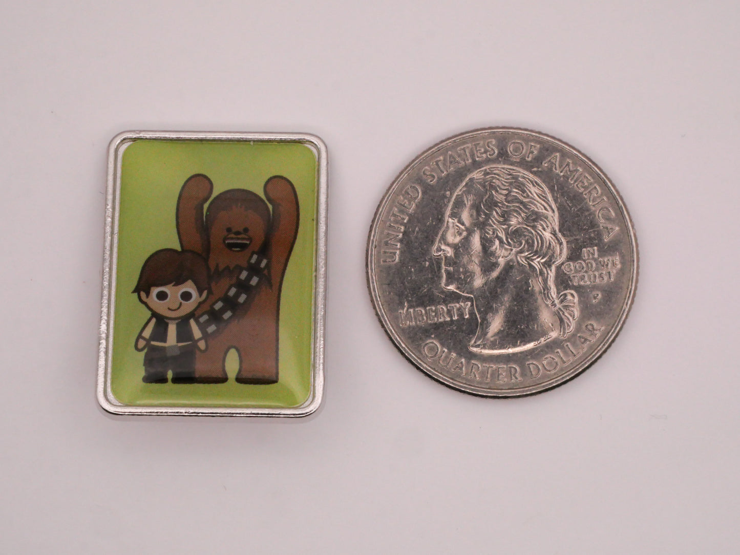 Star Wars Han Solo Chewbacca Character Metal Button 20x26mm