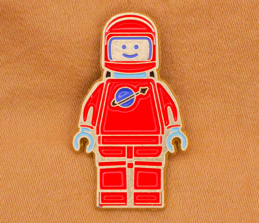 Lego Classic Spaceman Astronaut Enamel Metal Button 18x30mm