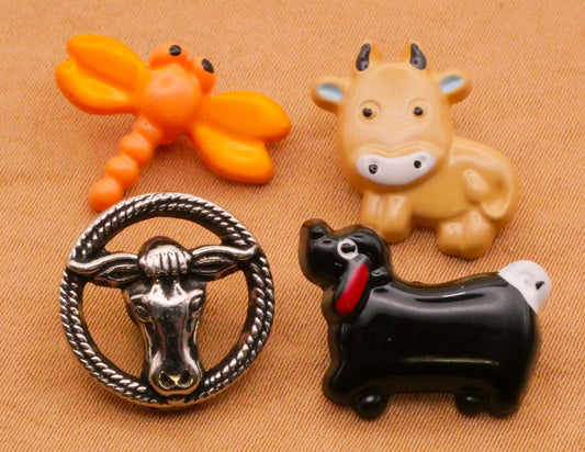 Animal or Insect Goofie Goofy Plastic Button Various 15-18mm