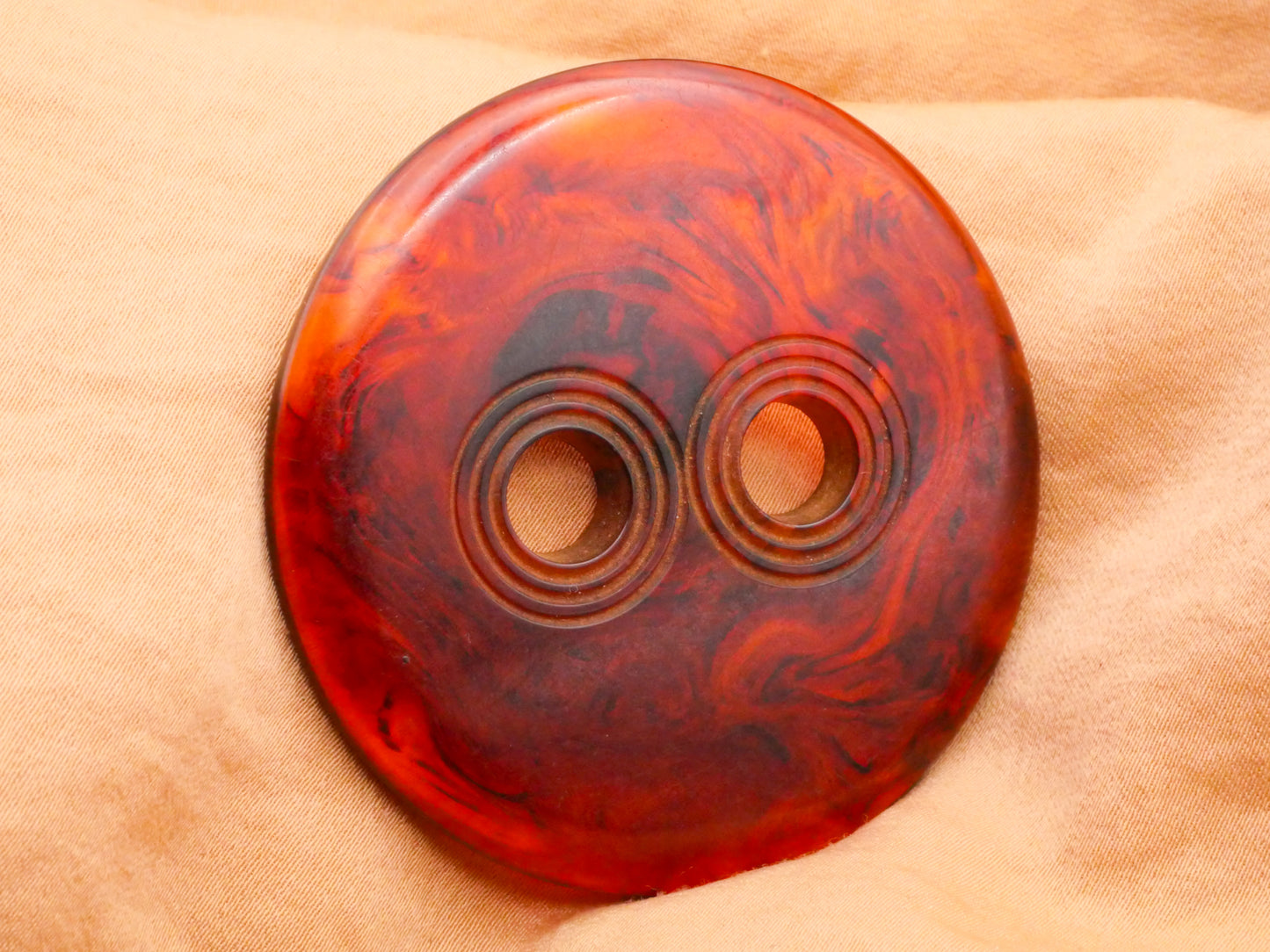 Tortoiseshell Look Vintage Plastic Large Sew-Thru Button Various 49-54mm