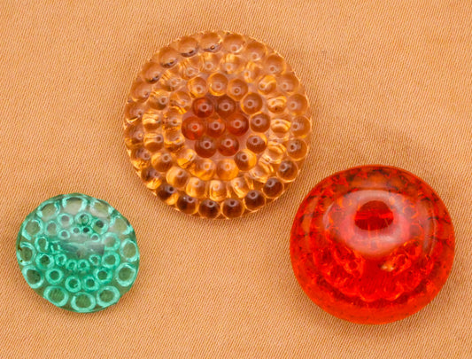 Hobnail Vintage Glass Button Various 15-22mm