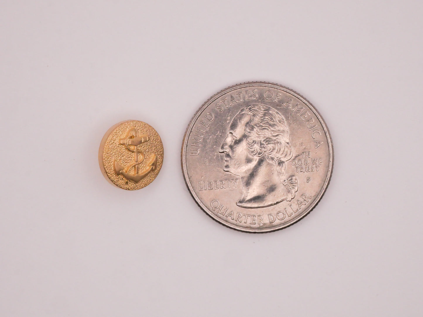 Anchor Soft Gold Plastic Set of Five Buttons 11mm