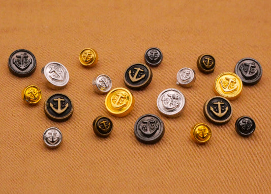 Anchor Mixed Metals Doll Assorted Set of Twenty Buttons 4-6mm