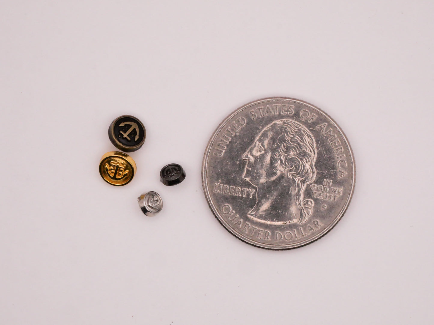 Anchor Mixed Metals Doll Assorted Set of Twenty Buttons 4-6mm