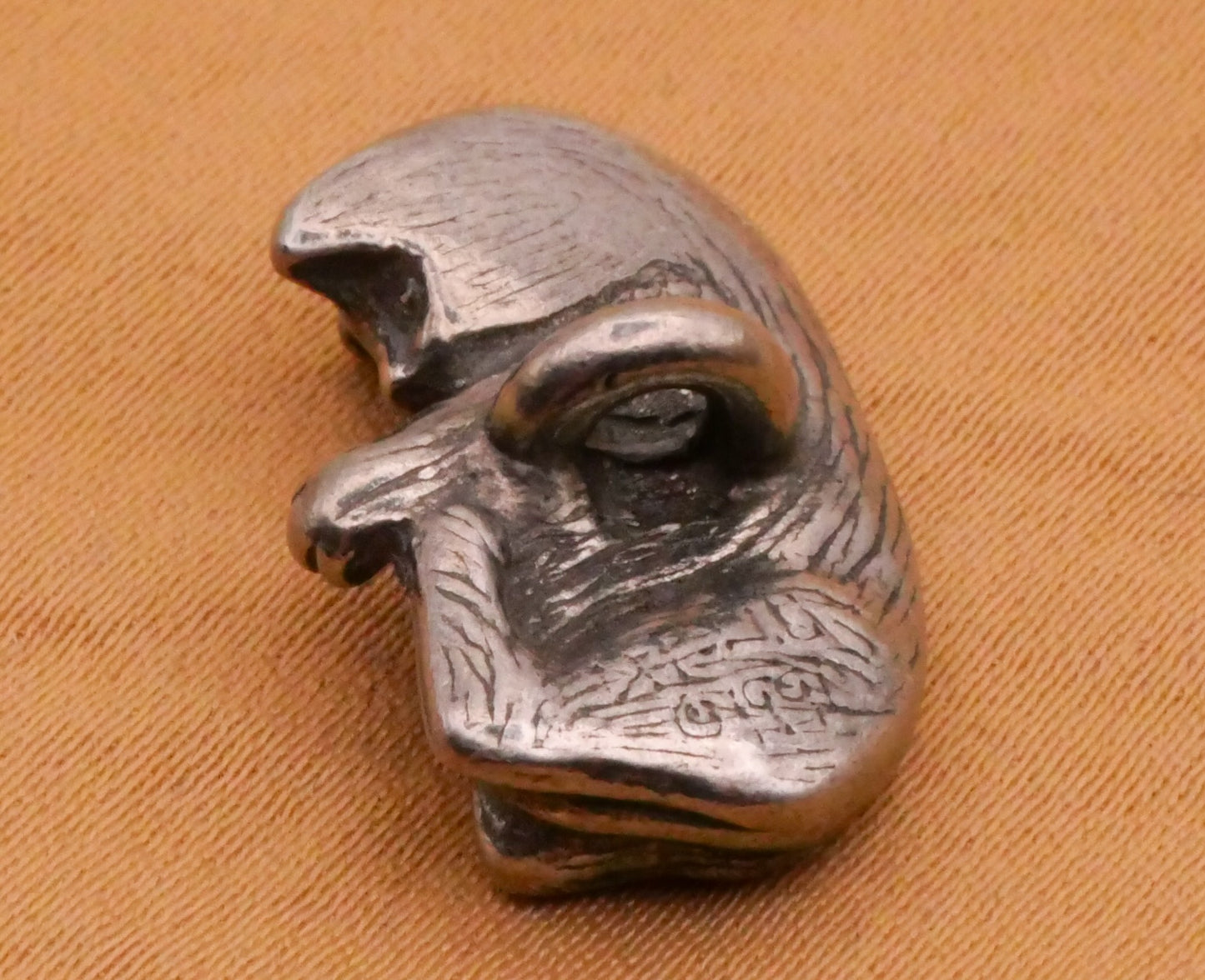 Cat Kitty Playful Danforth Pewter Button 13x20mm