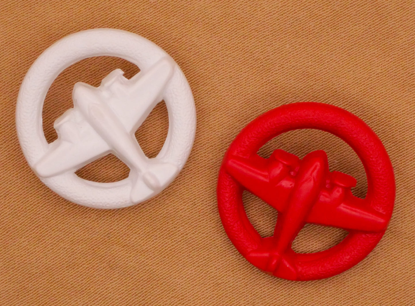 Fighter Jet Airplane Goofy Goofie Plastic Button Various 19mm