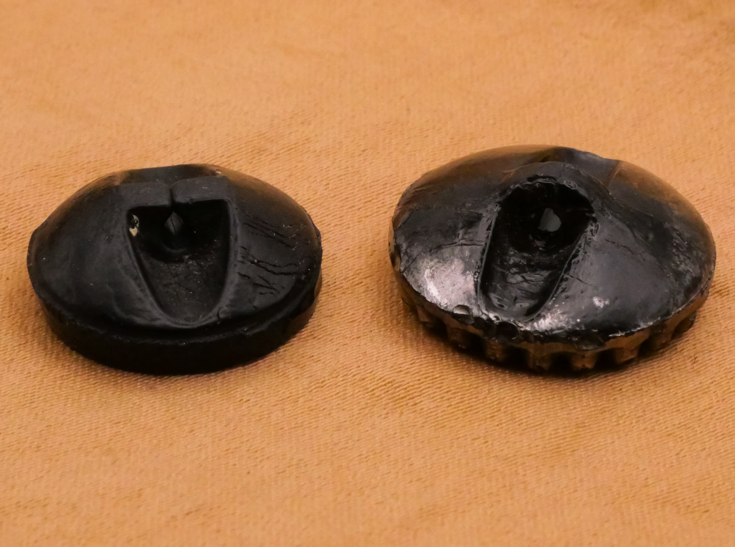 Beetle Insect Bug Black Glass Antique Button Various 16-18mm