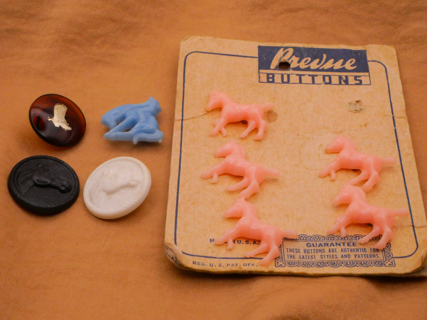 Horse Cowboy Theme Plastic Button Various 17-19mm