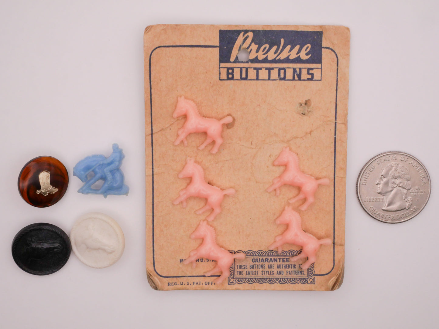 Horse Cowboy Theme Plastic Button Various 17-19mm