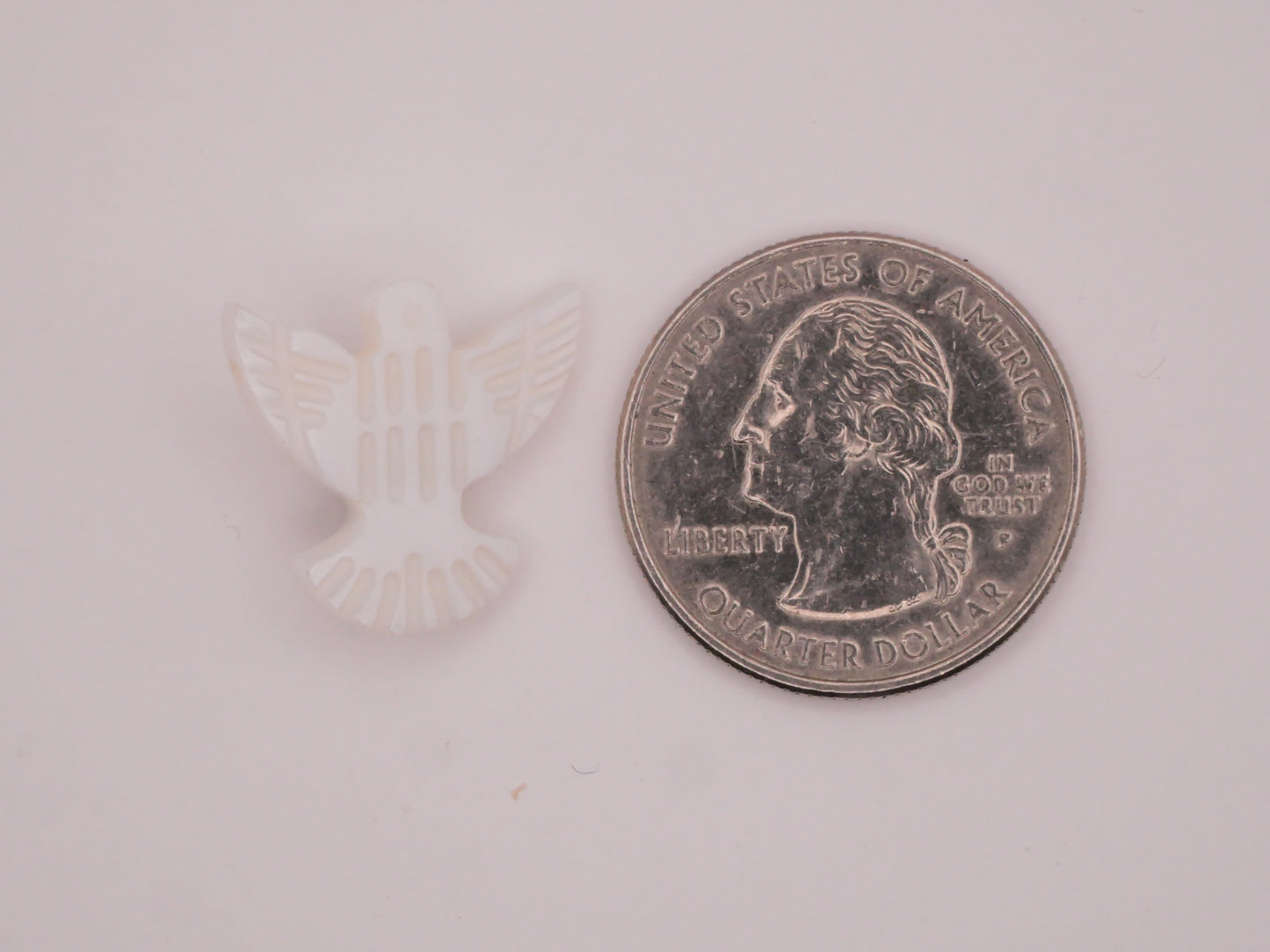 Bird Southwest Design Carved Mother of Pearl Shell Button 19x20mm