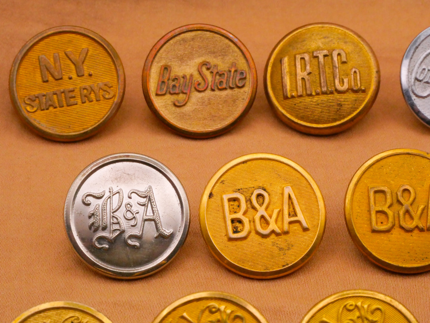 Railroad Railway Transportation Northeast United States Metal Button Various 15-23mm