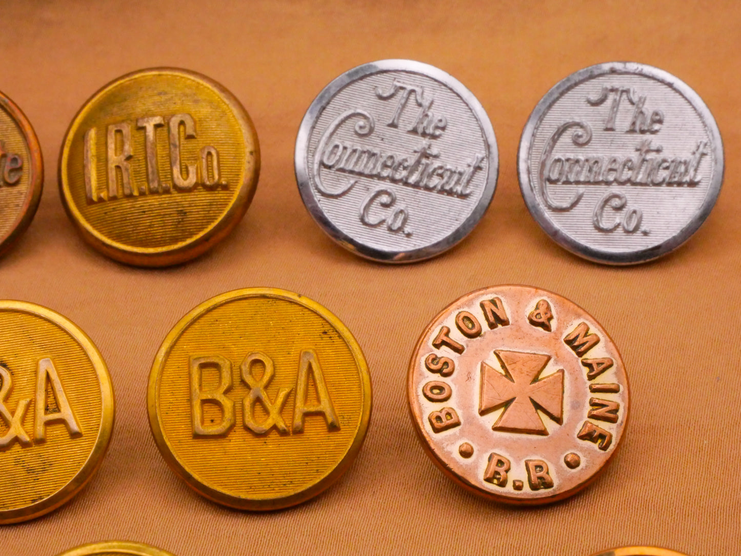 Railroad Railway Transportation Northeast United States Metal Button Various 15-23mm