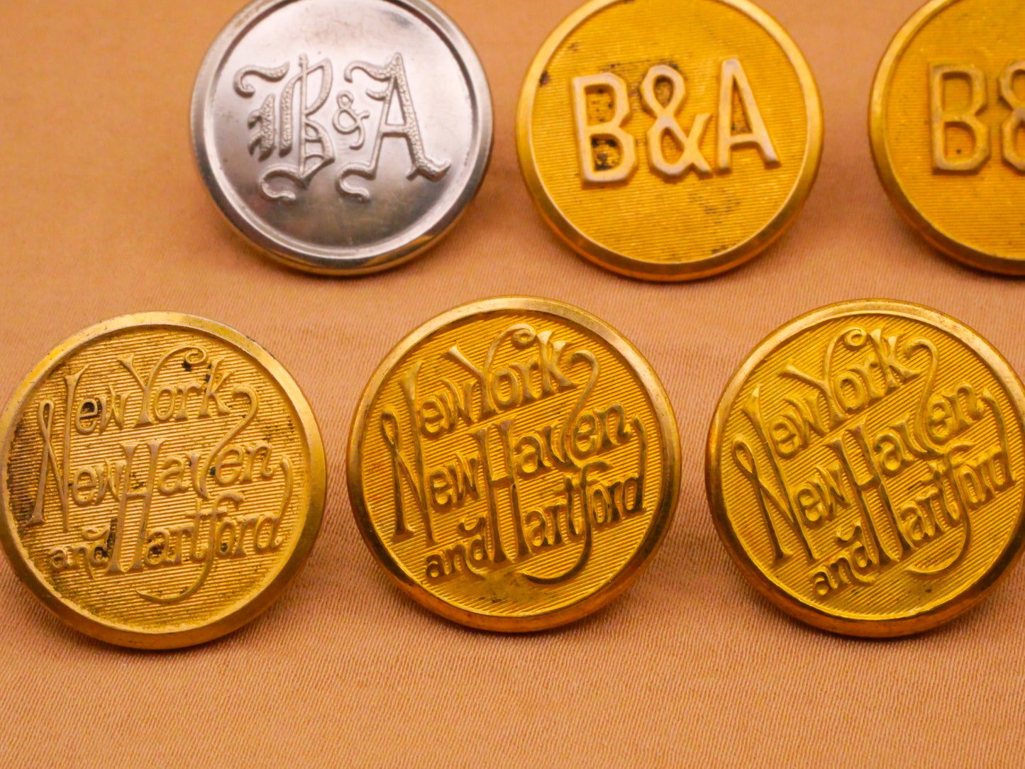Railroad Railway Transportation Northeast United States Metal Button Various 15-23mm