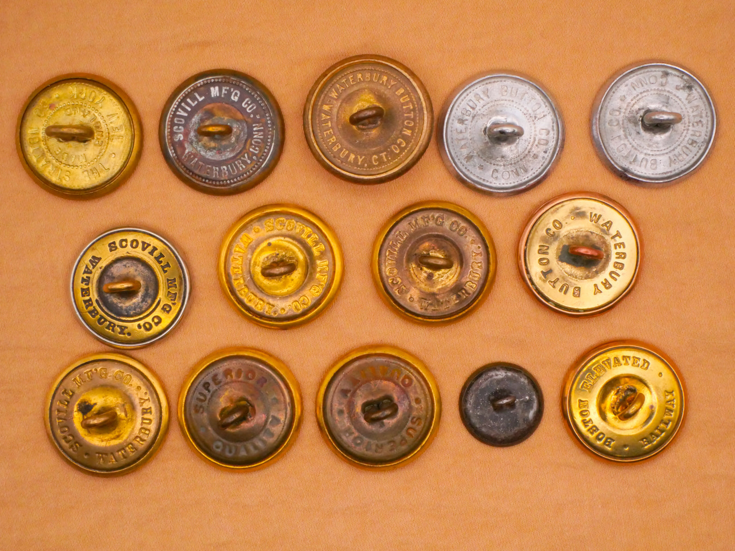 Railroad Railway Transportation Northeast United States Metal Button Various 15-23mm