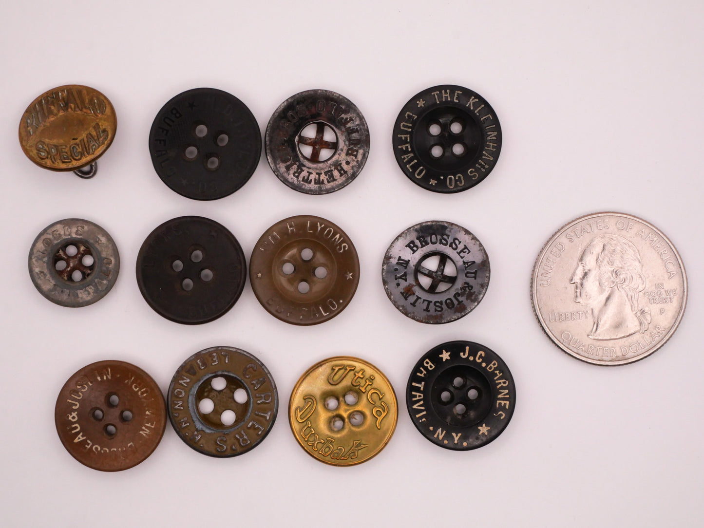 New York Workwear or Clothing Brand Button Various 14-17mm