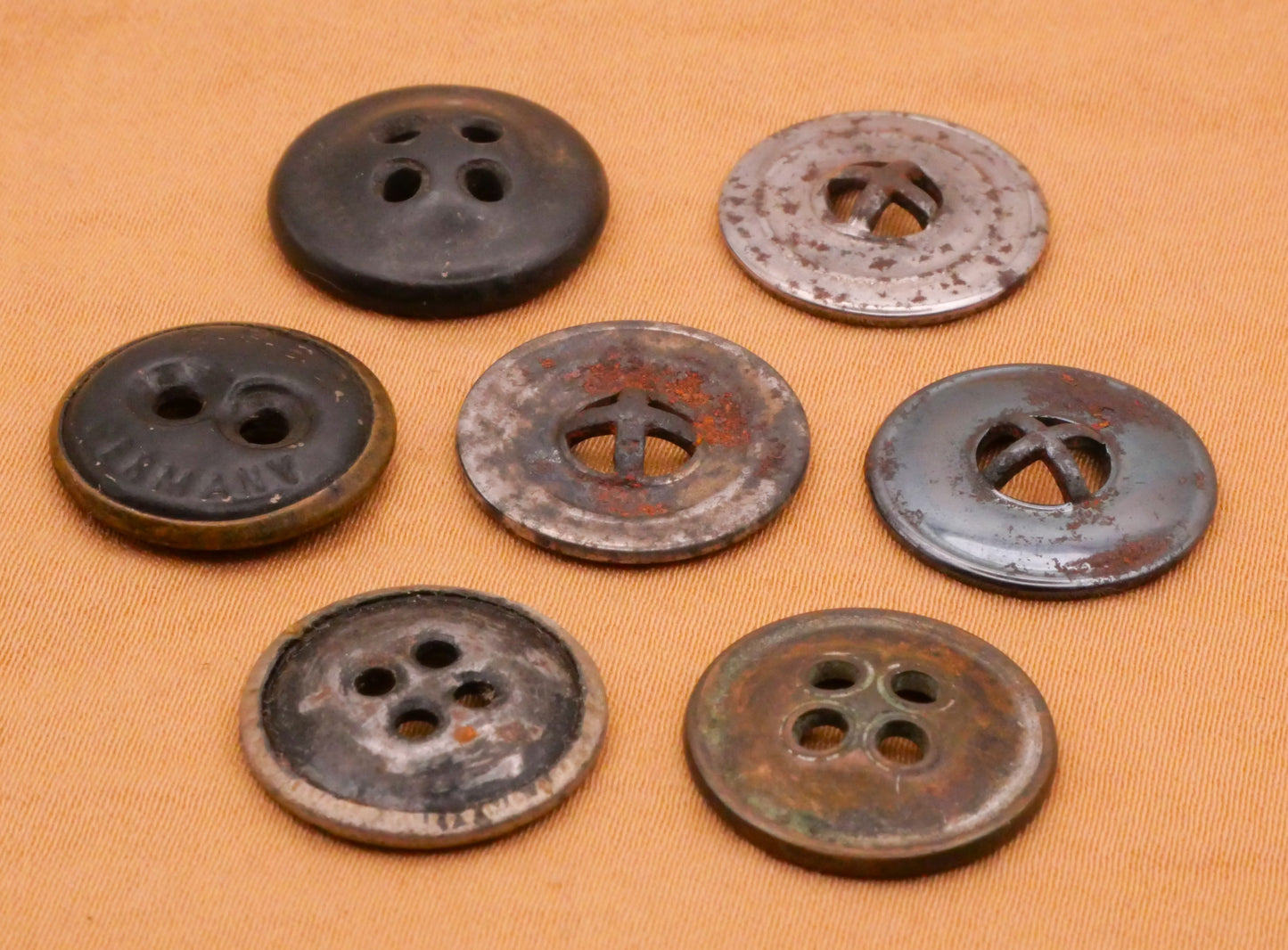 US Workwear and Clothing Brand Metal Button Various 16-17mm