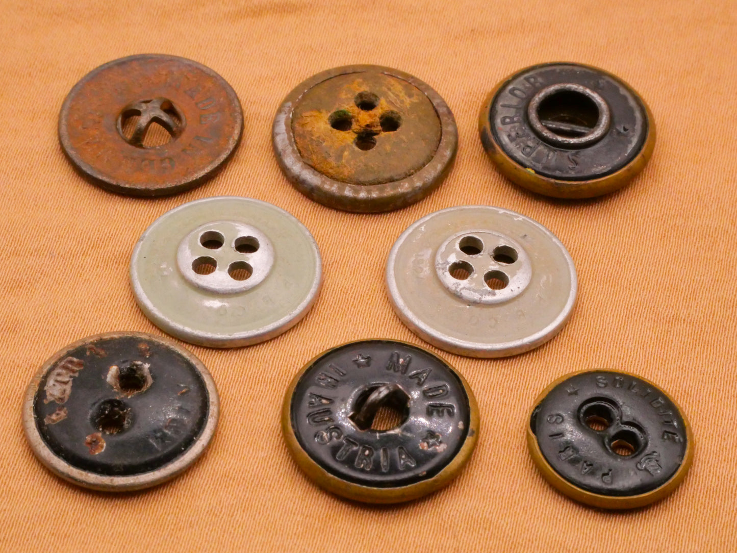 Detroit Michigan Workwear Metal Button Various 14-17mm