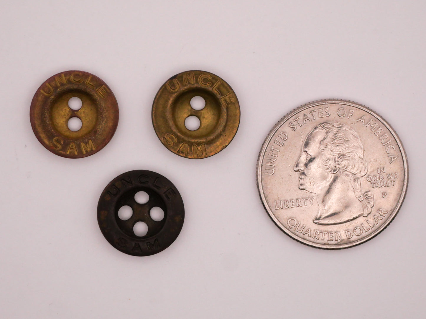 Uncle Sam Verbal Metal Sew-Thru Button Various 14mm