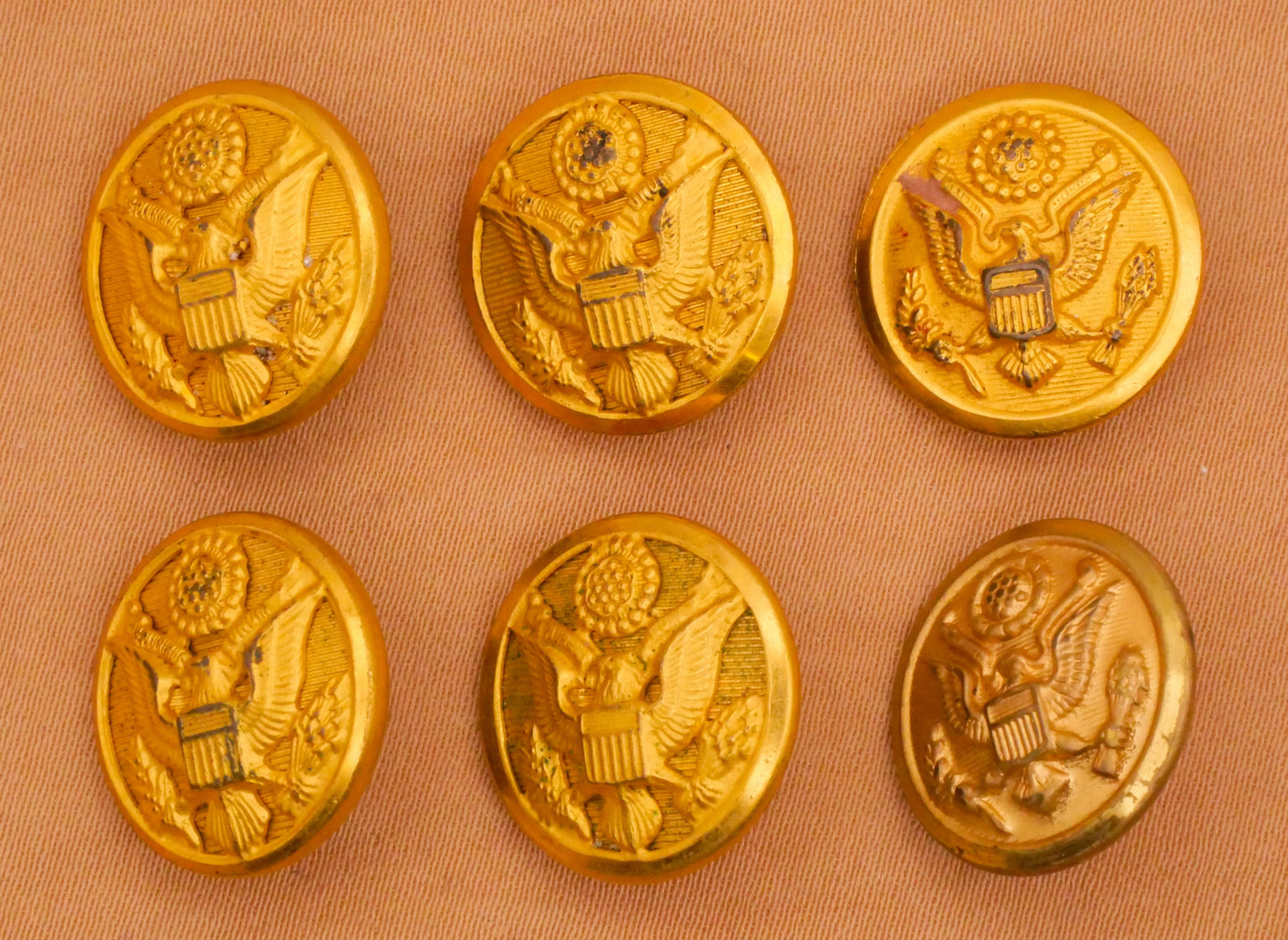 Great Seal of the United States Eagle Gold Metal Button Various 16mm