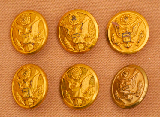 Great Seal of the United States Eagle Gold Metal Button Various 16mm