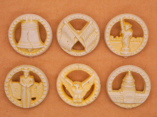 America Independence Goofie Goofy Vintage Plastic Button Various 20mm