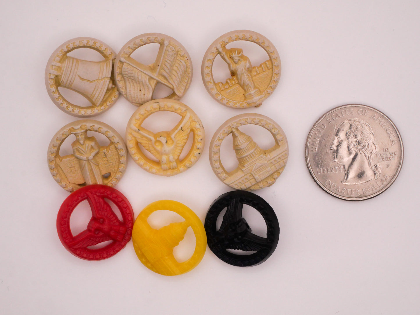 America Independence Goofie Goofy Vintage Plastic Button Various 20mm