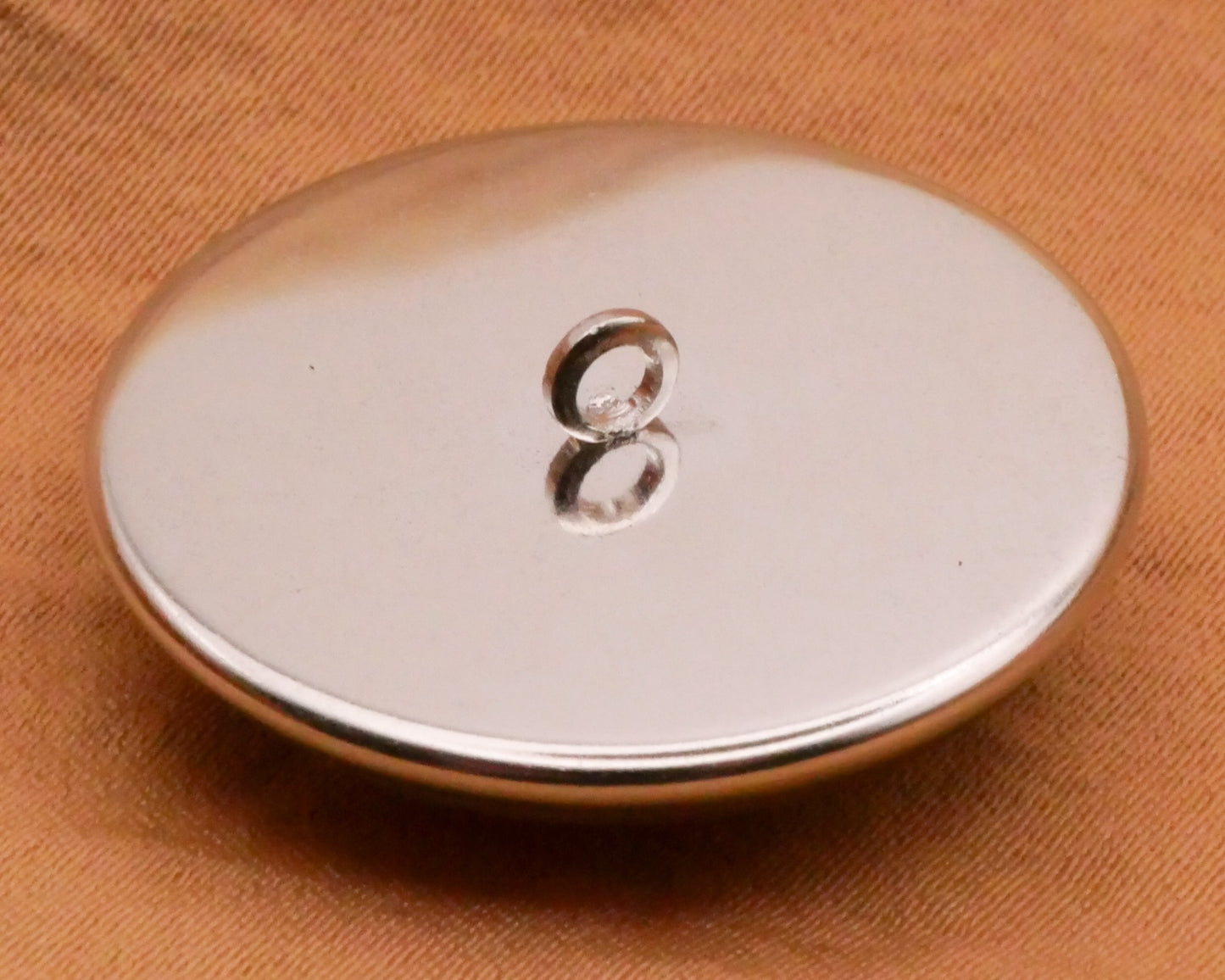 US Route 66 Highway Glass Dome Silver Metal Button 27mm
