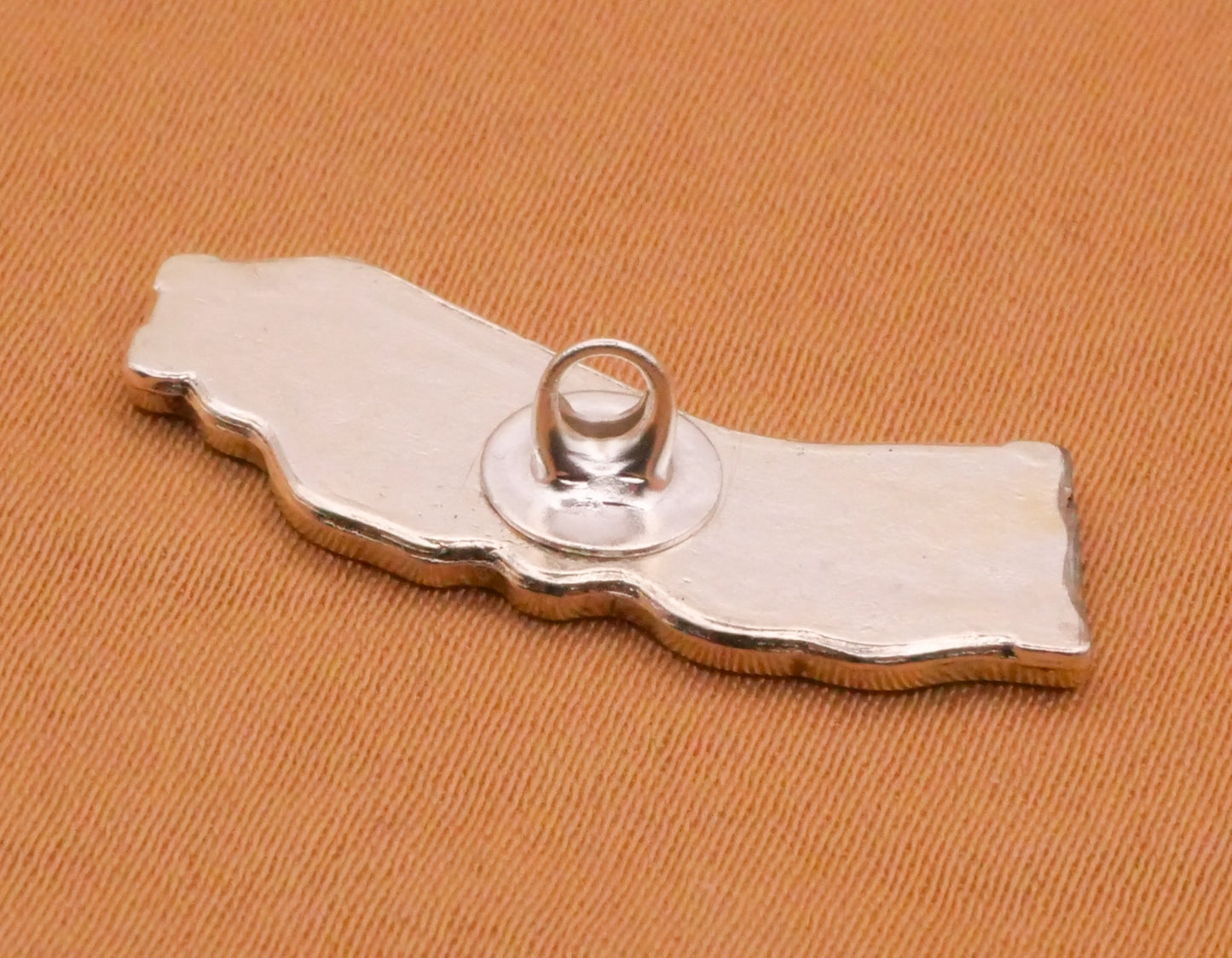 California State Cities Verbal Silver Metal Button 12x25mm