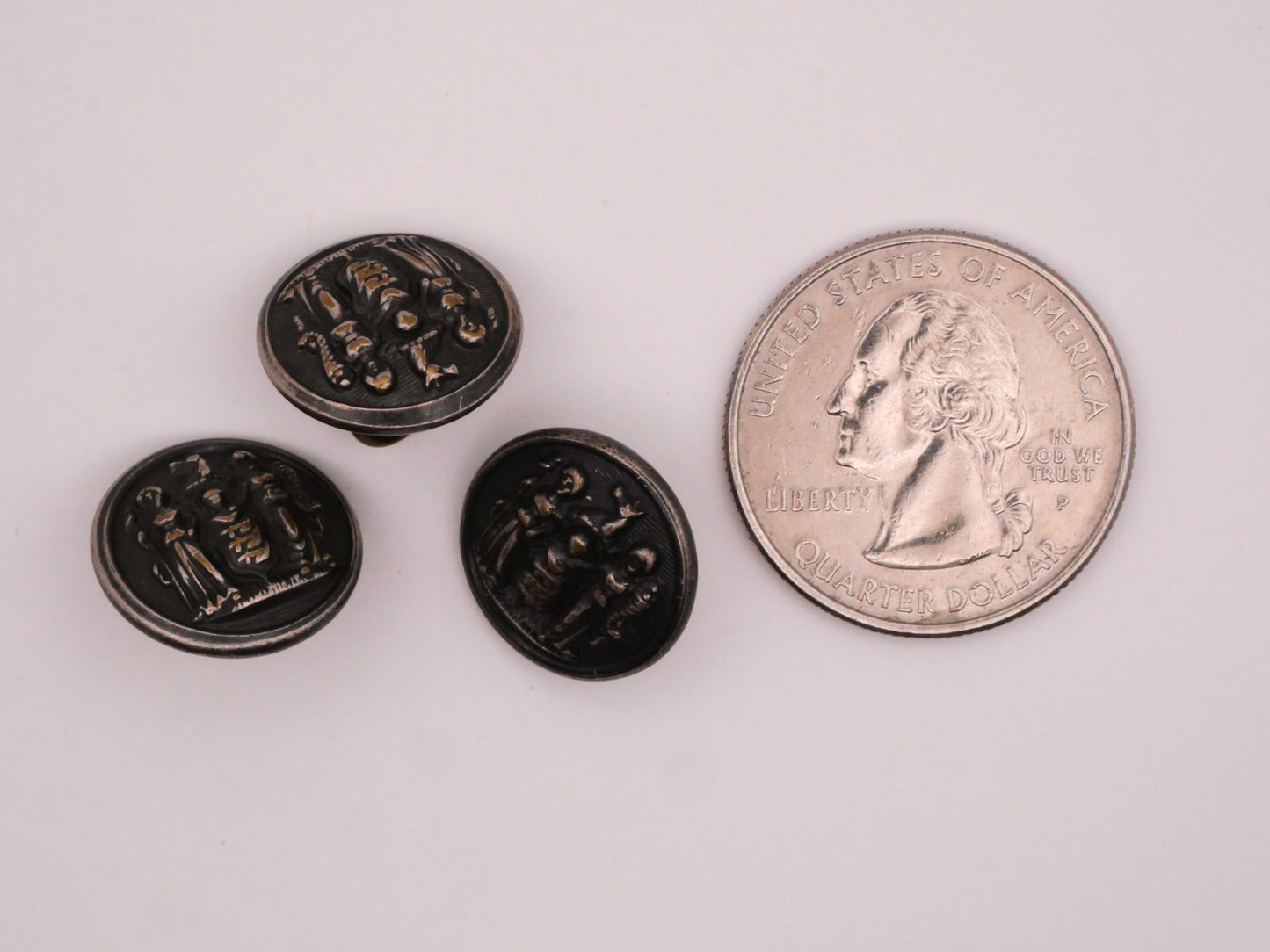 New Jersey State Seal Patina Tinted Metal Button Various 15mm
