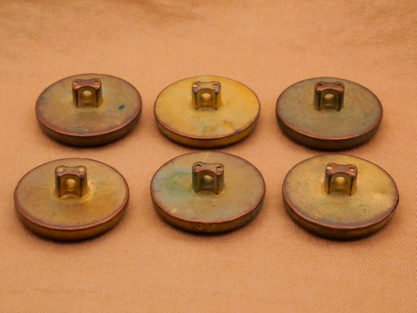Anchor Metallized Plastic Patina Vintage Button Various 19mm