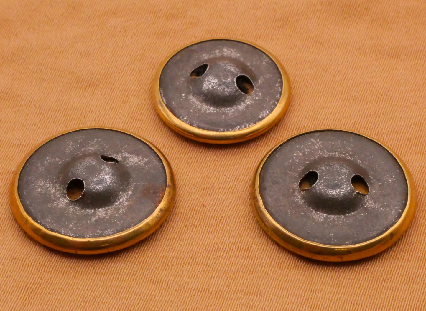 Asian Look Motif Design Gold Metal Button Various 16-18mm