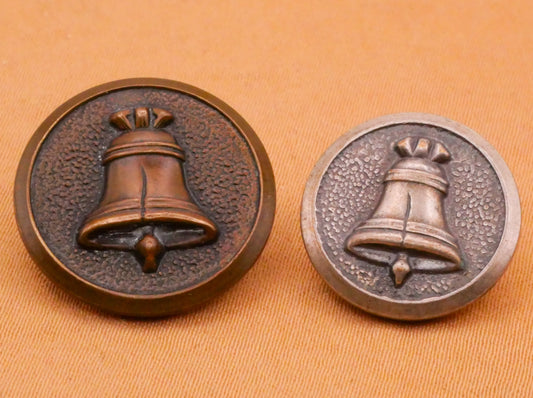 Liberty Bell Patriotic Vintage Metal Button Various 16-19mm