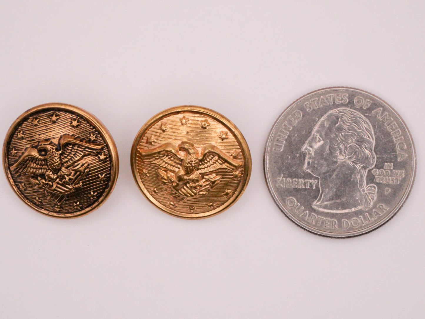Eagle Olive Branch Metal Button Various 19mm