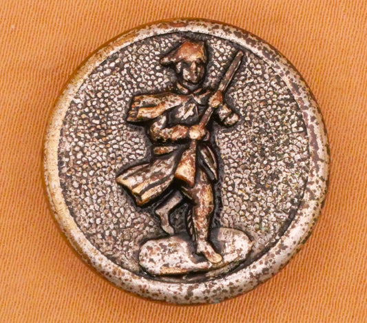 Minuteman Soldier Patriotic Military Vintage Metal Button 23mm