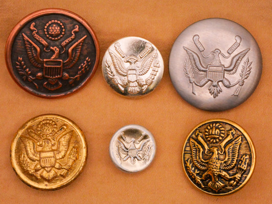 Great Seal Eagle Branch Arrows Military Metal Button Various 15-28mm