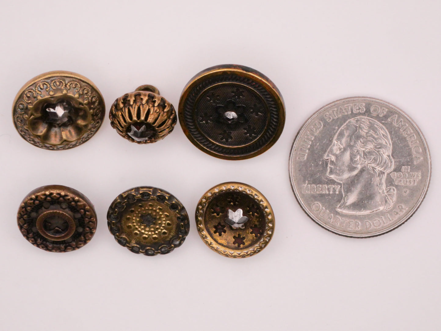 Star Steel Cut or Twinkle Victorian Metal Button Various 11-18mm