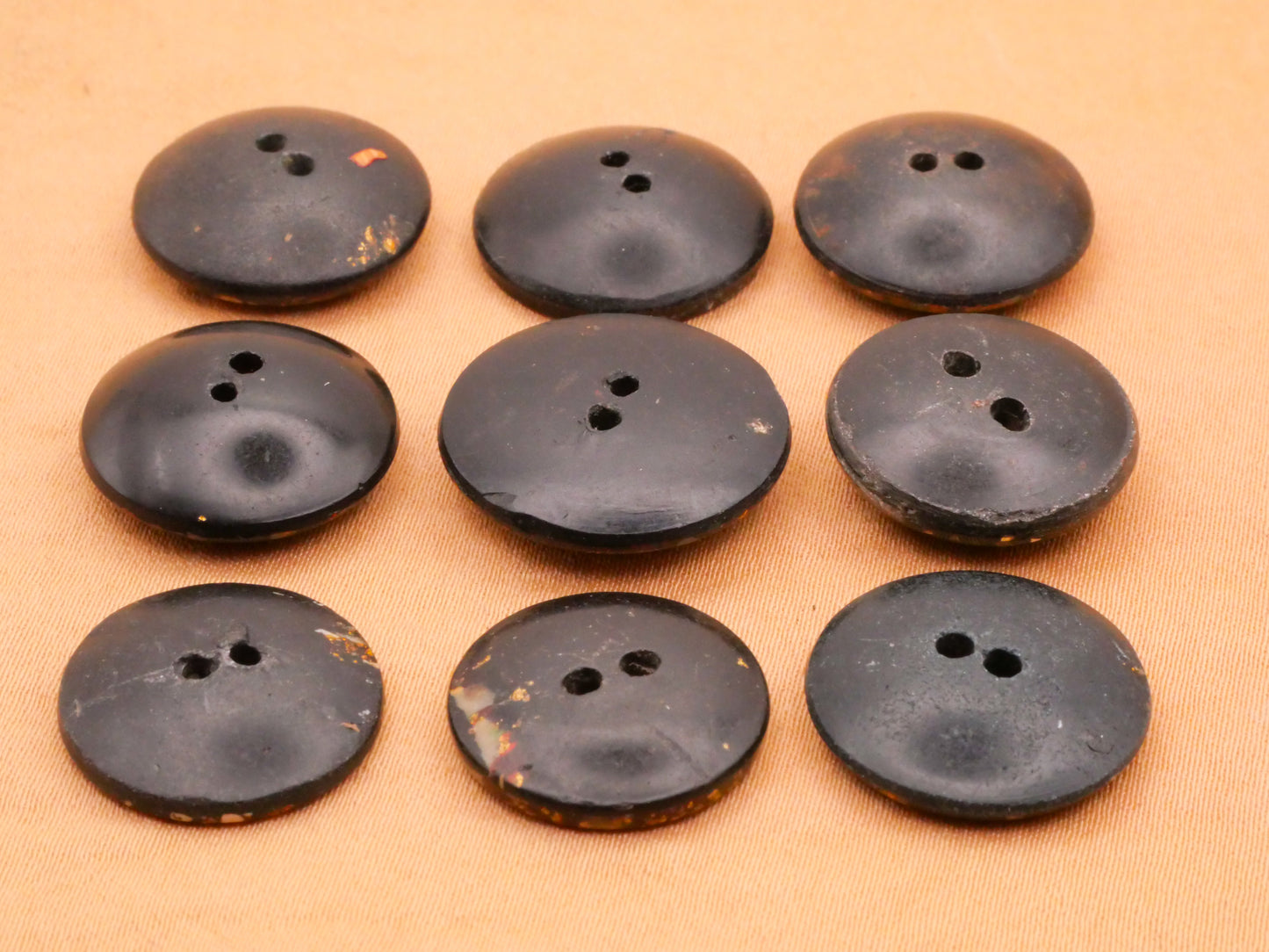 Fleck Gold Glitter Composition Early Plastic Button Various 17-19mm