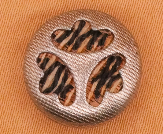 Animal Print Stripe Perfume Metal Vintage Button 14mm