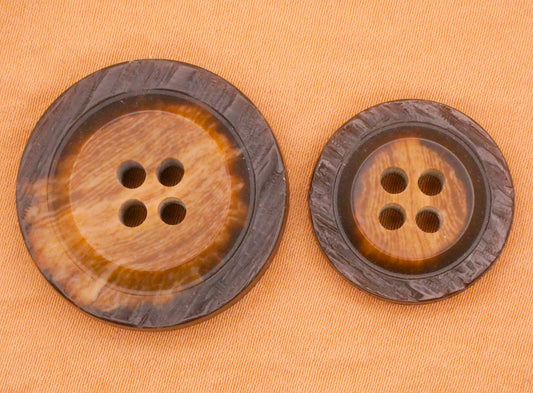 Wood Grain Looks Like Vintage Plastic Button Various 21-28mm