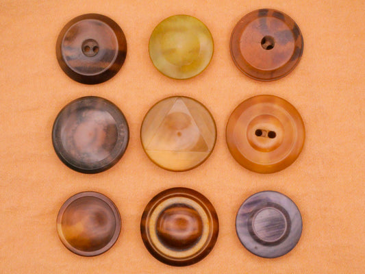 Vegetable Ivory Marbled Look Antique Button Various 19-23mm