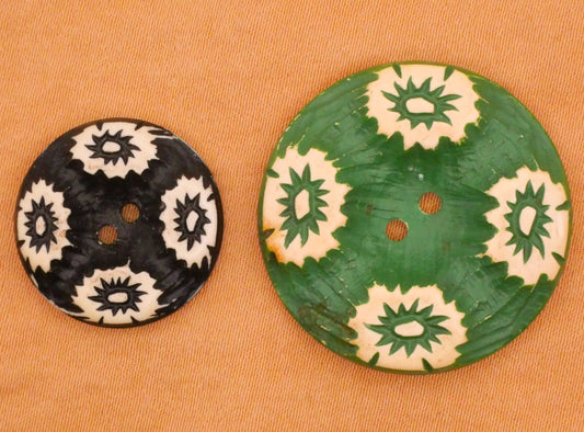 Tree Stump Wood Look Buffed Celluloid Early Plastic Button Various 19-28mm