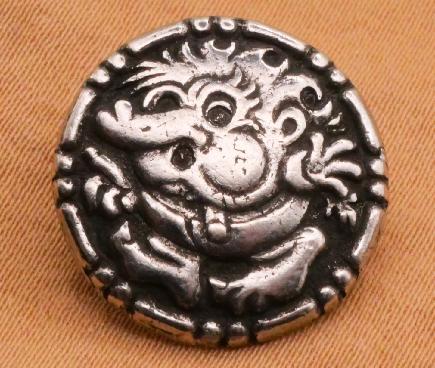 Troll or Cat Folklore Norwegian Pewter Metal Button Various 18mm